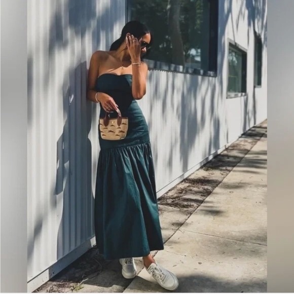 Zara Topstitched Midi Dress - Picture 3 of 17